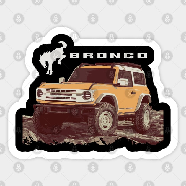 Heritage edition retro MURICA SUV sport truck 4X4 yellowstone Sticker by cowtown_cowboy